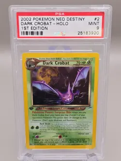2002 Pokemon Neo Destiny Dark Crobat - Holo 1st Edition #2 PSA 9 - Image 1