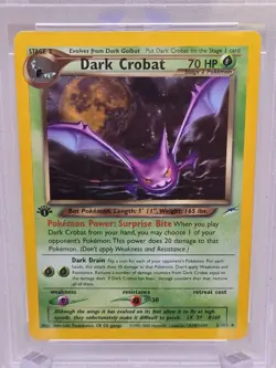 2002 Pokemon Neo Destiny Dark Crobat - Holo 1st Edition #2 PSA 9 - Image 2