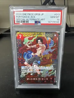 PSA 10 Ace OP02-013 SR SP Alt Art Two Legends OP-08 ONE PIECE Card Japanese - Image 1