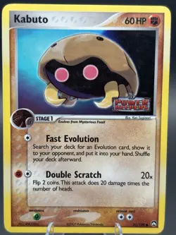 Pokemon TCG Kabuto Power Keepers Stamped Reverse Holo Card 51/108 MP-HP - Image 1