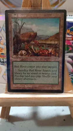 MTG Bad River Land Mirage Vintage Magic the Gathering - Image 1