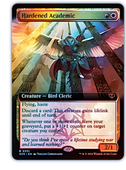Hardened Academic - Foil - Extended Art Secrets of Strixhaven MTG - Image 1