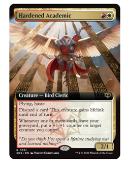 Hardened Academic - Extended Art Secrets of Strixhaven MTG - Image 1