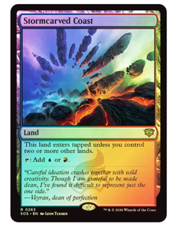 Stormcarved Coast - Foil Secrets of Strixhaven MTG - Image 1