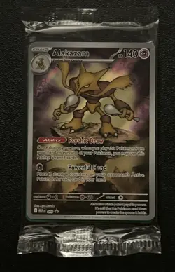 Alakazam Pokemon Mega Evolutions 009 Black Star Promo Sealed Illustration Rare - Image 1