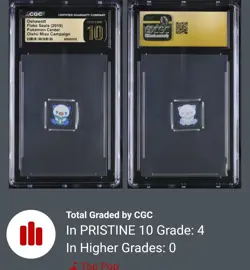 CGC Pristine 10 Oshawott - 2019 Pokemon Center Flake Seals POP 4! - Image 1