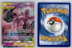 Mewtwo & Mew GX 71/236 Holo GX Rare Unified Minds Pokemon Near Mint - Image 3