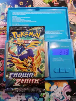 21.3g VERY HEAVY Crown Zenith Pokemon Sealed Booster Pack New - Image 1