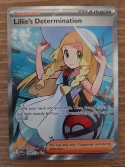 Pokemon Lillie's Determination Ultra Rare Holo 169/132 - Mega Evolution -NM - Image 1