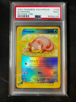 Slowpoke - Pokemon 2003 Aquapolis - #108 108/147 Reverse holo - PSA 9 - Image 1