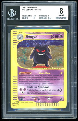 2002 Pokemon Expedition #13 Gengar Holo R BGS 8 - Image 1