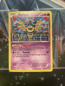 Pokemon TCG Sigilyph 66/113 Holo Rare Legendary Treasures MP - Image 1