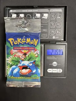 1999 Base Set Pokemon long crimp packs, Full art set, (Factory Sealed) 3 pack - Image 5