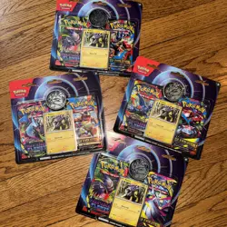 Pokemon TCG Lot Of 4 Phantasmal Flames, Mega Evolution 2 Pack Blister, Raikou - Image 1