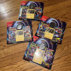 Pokemon TCG Lot Of 4 Phantasmal Flames, Mega Evolution 2 Pack Blister, Raikou - Image 2