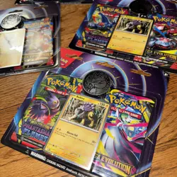 Pokemon TCG Lot Of 4 Phantasmal Flames, Mega Evolution 2 Pack Blister, Raikou - Image 3