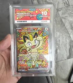 Pokemon TCG Meowth EX Special Illustration Rare 121/088 Ace 10 - PSA Candidate - Image 1