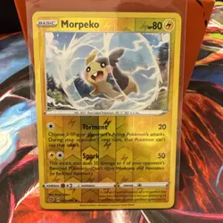 Morpeko 073/192 Uncommon Reverse Holo Pokemon Rebel Clash NM - Image 1