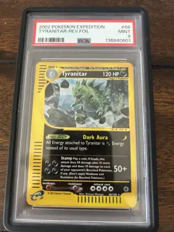 Pokemon Tyranitar 066/165 Expedition Base Set Reverse Holo Rare 2002 PSA 9 - Image 1