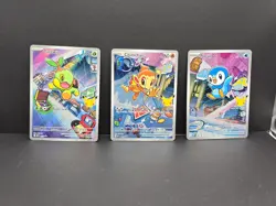 Pokemon 1st Partner Illustration Collections Turtwig 040 Chimchar 041 Piplup 042 - Image 1