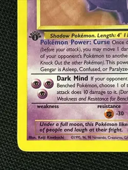 Pokemon Gengar 20/62 (1st Edition) Fossil - Image 2