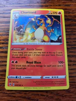 LP Pokemon TCG Charizard Vivid Voltage 025/185 Holo Exclusive Cracked Ice Holo - Image 1