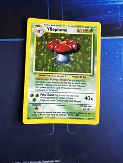 Pokemon TCG WOTC Jungle Vileplume 15/64 Holo No Symbol Error LP - Image 1