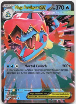 Mega Feraligatr ex 036 Holo Promo ME: Mega Evolution Promo Pokemon Near Mint - Image 1