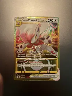 Hisuian Zoroark VSTAR 213/196 Gold Holo Full Art Secret Rare Pokemon Lost Origin - Image 3