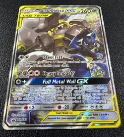 Pokemon Lucario & Melmetal GX Tag Team Sun & Moon Promo Full Art Holo SM192 - Image 2
