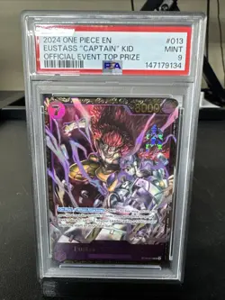 2024 One Piece Eustass Captain Kid Official Event Top Prize PSA 9 - Image 1
