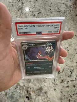 2024 POKEMON TRICK OR TRADE 057 GENGAR COSMOS HOLO PSA 9 - Image 3
