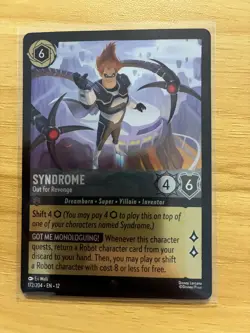 Syndrome - Out for Revenge 172/204 Wilds Unknown Cold Foil Disney Lorcana - Image 1