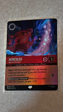 Lorcana Hercules Spectral Demigod 214/204 Epic Rare Winterspell Foil NM L.18 - Image 1