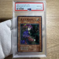 YuGiOh Magician of Faith PSA10 Super Rare Original Print Ultra Scarce 5 Made - Image 1