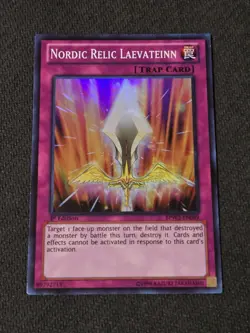 Nordic Relic Laevateinn BPW2-EN089 Super Rare 1st Edition NM Yugioh - Image 1