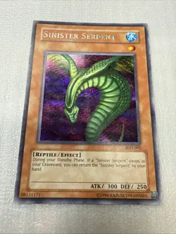 Yugioh Sinister Serpent SDD-002 Parallel Secret Rare LP - Image 1
