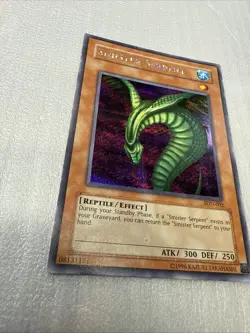 Yugioh Sinister Serpent SDD-002 Parallel Secret Rare LP - Image 2