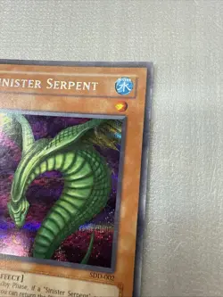 Yugioh Sinister Serpent SDD-002 Parallel Secret Rare LP - Image 4
