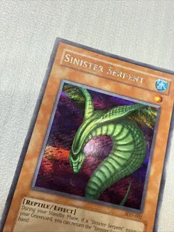 Yugioh Sinister Serpent SDD-002 Parallel Secret Rare LP - Image 5