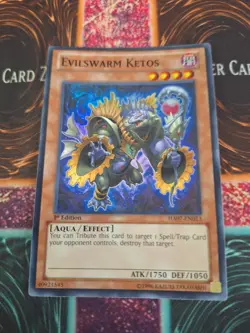 Yugioh Evilswarm Ketos HA07-EN013 Super Rare 1st Edition Near Mint - Image 1