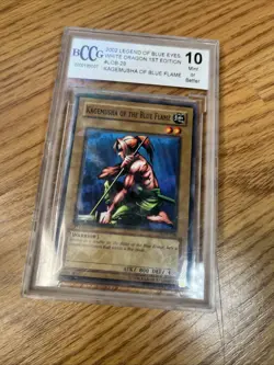 Yugioh 1st Edition Kagemusha of the Blue Flame LOB-028 PSA 10 GEM MINT Blue Eyes - Image 1