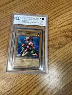 Yugioh 1st Edition Kagemusha of the Blue Flame LOB-028 PSA 10 GEM MINT Blue Eyes - Image 2