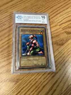 Yugioh 1st Edition Kagemusha of the Blue Flame LOB-028 PSA 10 GEM MINT Blue Eyes - Image 3