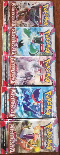 FACTORY SEALED!! 1x POKEMON "SCARLET & VIOLET: PALDEA EVOLVED" 10 CARD BOOSTER - Image 1