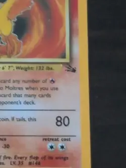 Moltres 12/62 Unlimited Holo Rare - Pokemon Fossil Set NM - Image 5