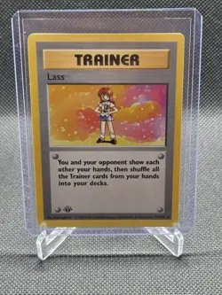 Pokemon TCG Lass Trainer 75/102 Base Set Rare Non-Holo 1st Edition Shadowless - Image 1