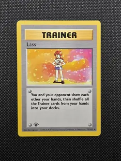 Pokemon TCG Lass Trainer 75/102 Base Set Rare Non-Holo 1st Edition Shadowless - Image 2