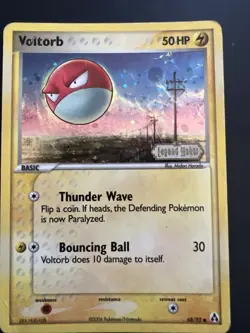 VOLTORB 68/92 EX Legend Maker Stamp HOLO Pokemon TCG - *HP (creases)* - Image 1