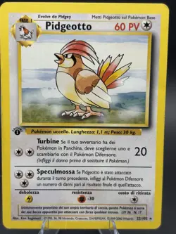 Pokemon TCG Pidgeotto Base Set, 22/102, Regular 1st Edition Rare, Italian MP-HP - Image 1